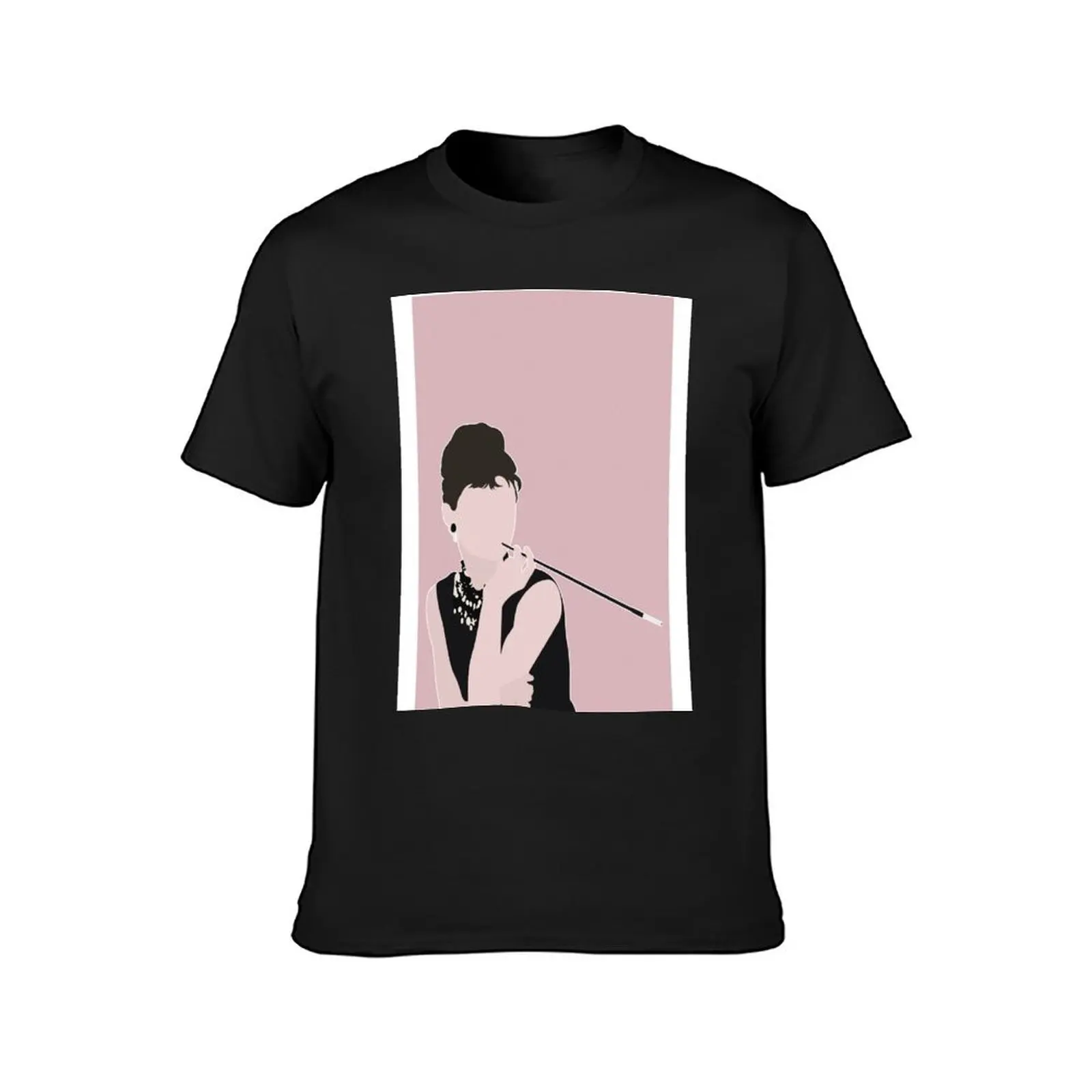 AUDREY HEPBURN T-Shirt tops korean fashion tees animal prinfor boys clothes for men