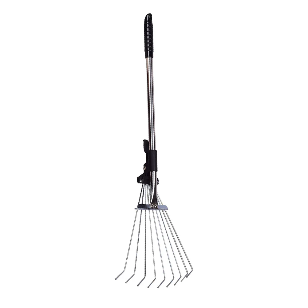 

Retractable Leaf Rake Practical Steel Wire Cleaning Garden Tools for Deciduous Grass Weed