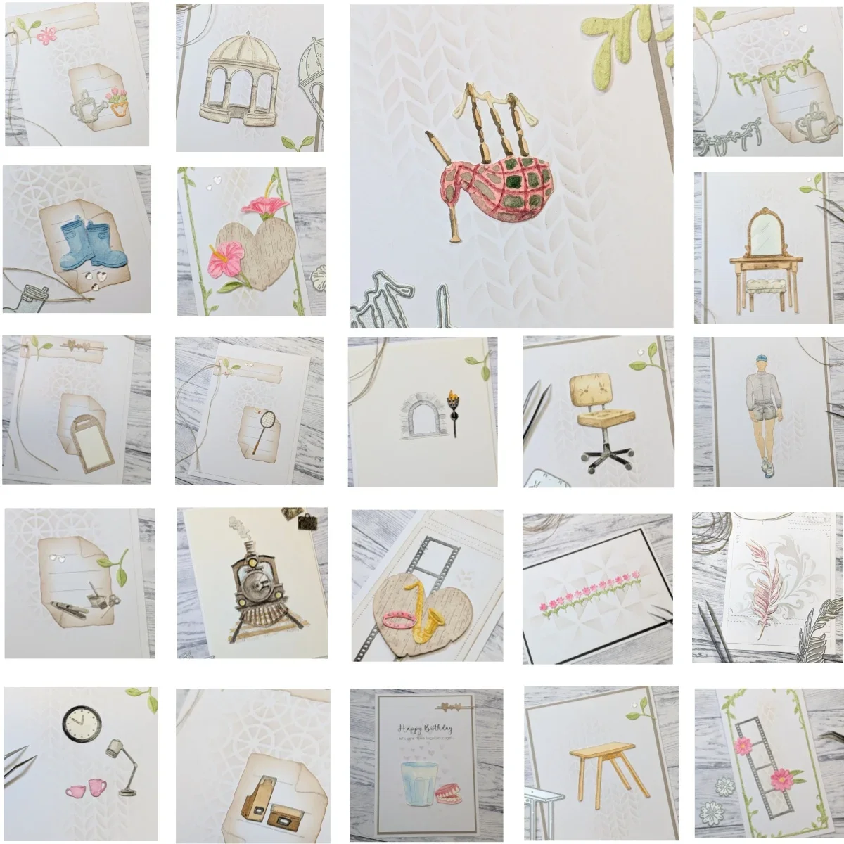 

2025 Hibiscus Glass Dentures Steam locomotive Desk Metal Cutting Dies for DIY Making Card Scrapbook Embossed Template Decoration