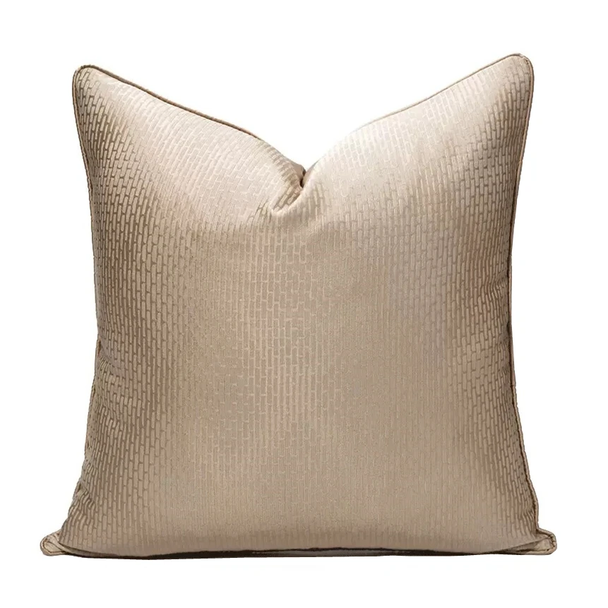 Modern Luxury Pillow Cover Litchi Stria Ivory Woven 45x45cm Home Decorative Sofa Chair Gift Cushion Case 1 Piece Pack
