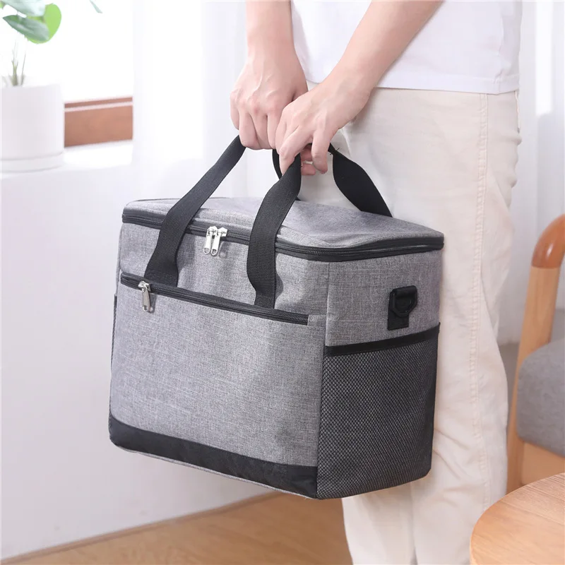 Fashion Large Capacity Leakproof Lunch Cooler Bags for Women Men Outdoor Travel Picnic Thermal Insulation Bag Box