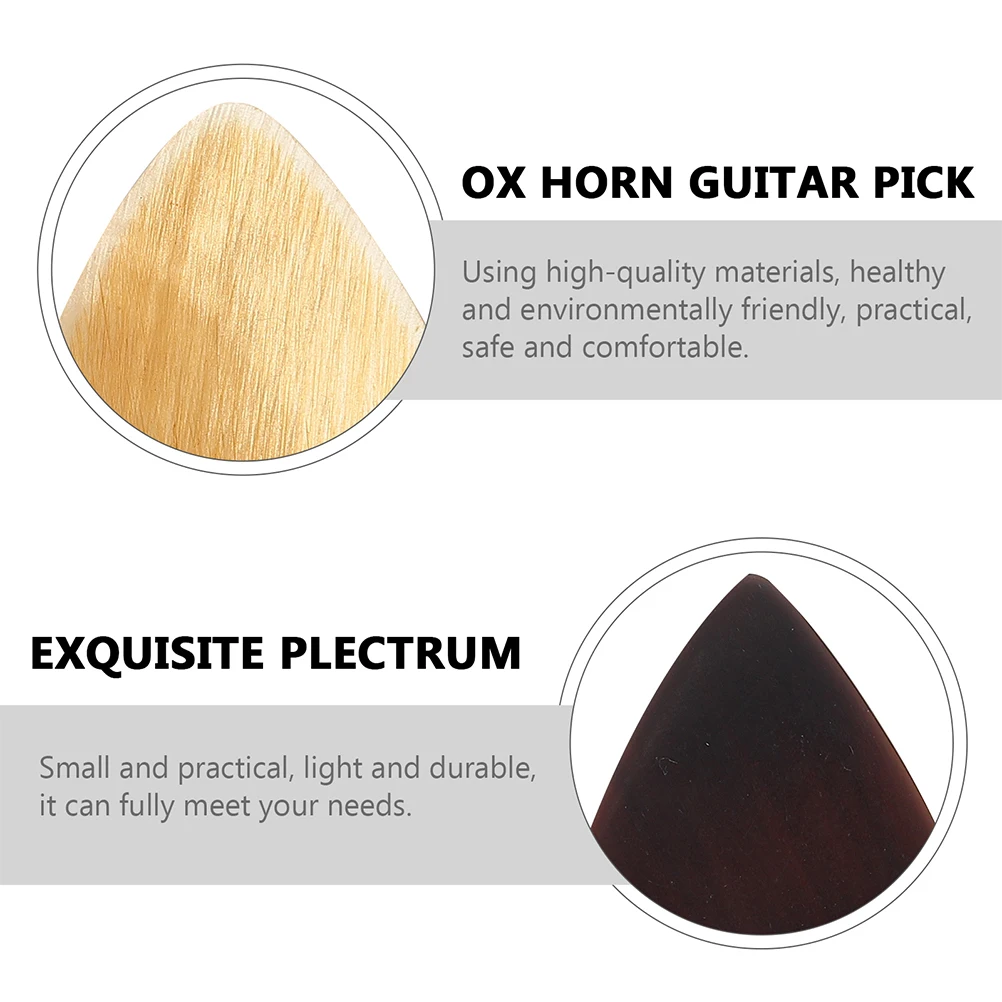 

6 Pcs Guitar Pick Plectrums Small Wooden Portable for Bass Electric Horns Ukulele Playing Picks