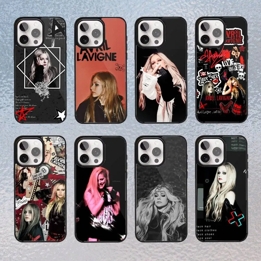 

Singer Avril L-Lavigne Phone Case for iPhone 17,16,15,14,13,12,11 Plus,Pro Max Magnetic Wireless Charging Cover