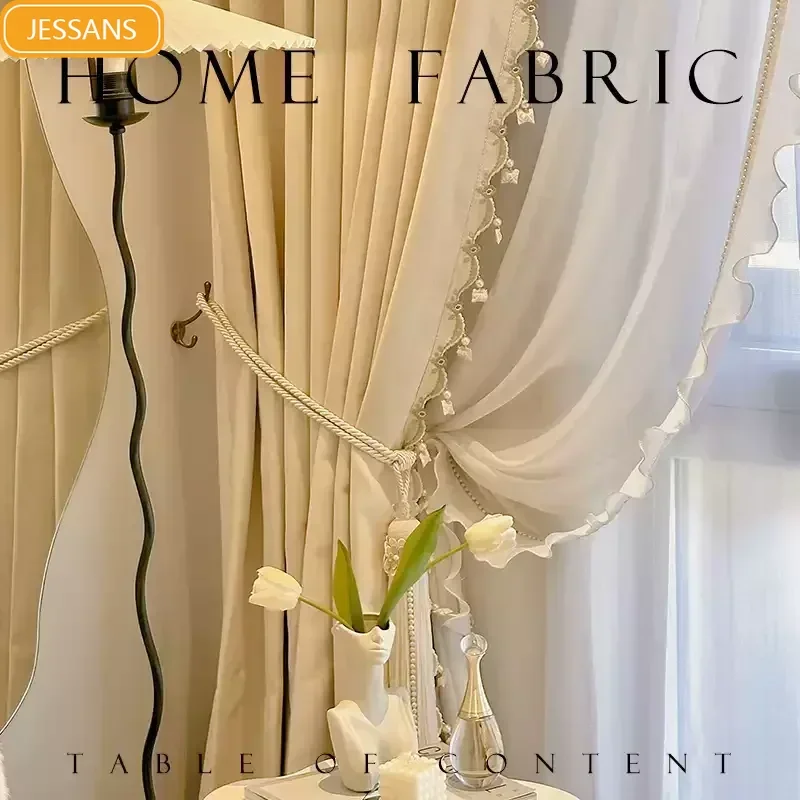 

Кремовые французские ретро жемчужные кружевные шторы для гостиной, спальни, окон от пола до потолка, настройка