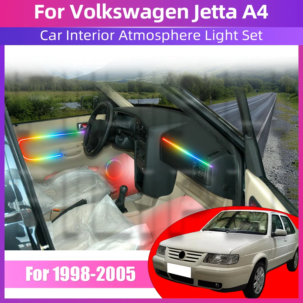 

Car Interior Ambient Light Music Sync Mode APP Hidden Acrylic Strip Decoration Atmosphere Lamp For Volkswagen Jetta A4 1998-2005