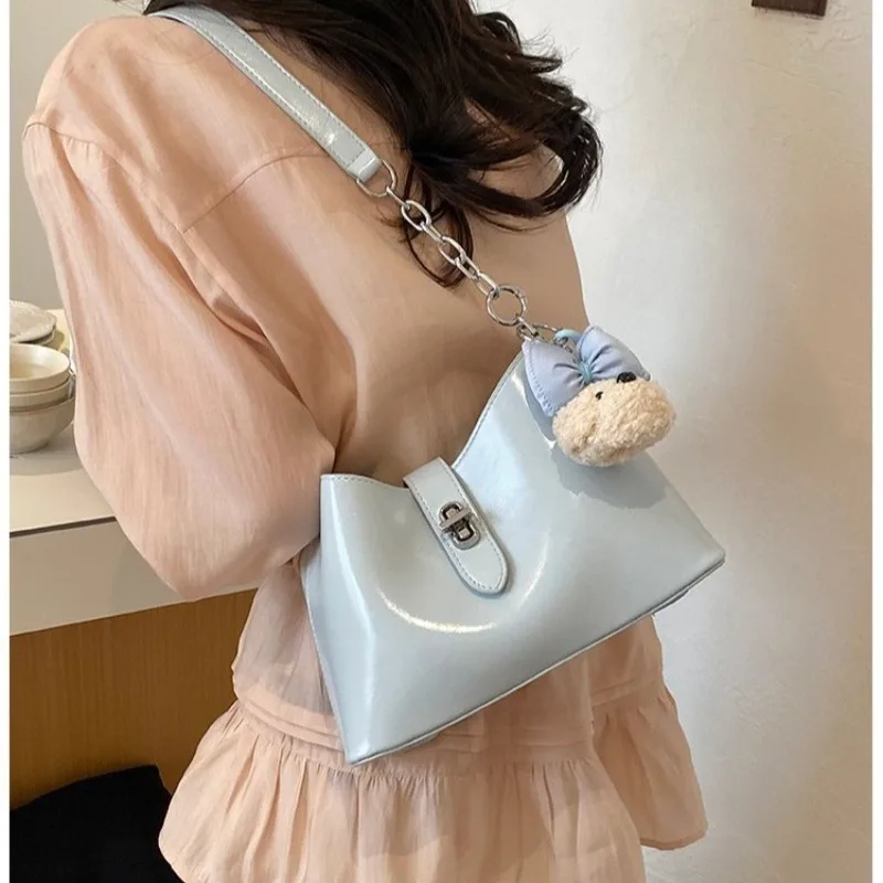 

Women's Everyday Style Multi-color Faux Leather Crescent Shoulder Bag, for Work, Travel, Daily Commute & Casual Street Style