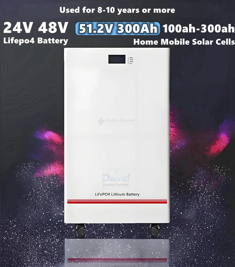 51.2V 300ah 24V 48V 300Ah 200ah 10KW 3KW 5KW   LiFePO4 batteria Home Mobile Solar Cells Mobile energy storage for PV inverter