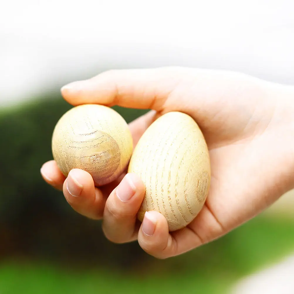 5Pcs Musical Wooden Egg Shakers Early Educational Percussion Instruments Colorful Preschool Development Musical Maracas