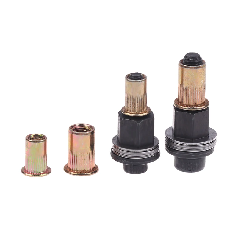 10pcs High Quality Hand Rivet Nut Tool Set Carbon Steel Manual Riveter Kit With M3-12 Nut Heads For DIY Repair Installation