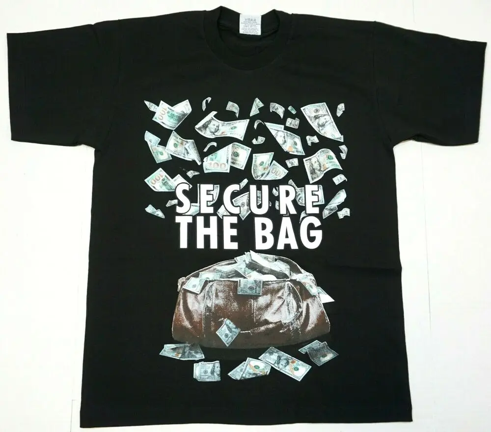 SECURE THE BAG T-shirt Money Cash $ Dollars Urban Streetwear Men's Tee New