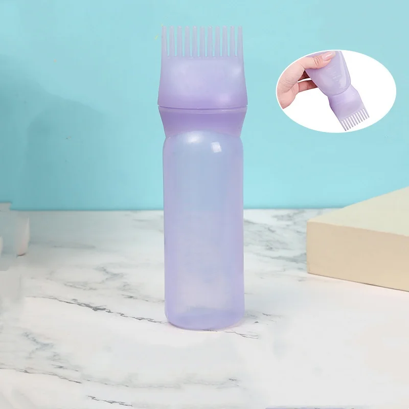 2 قطعة/مجموعة رئيس فروة الرأس قضيب زجاجة شامبو مع فرشاة صبغة شعر جوهر بكرة زيت السائل توجيه تدليك مشط أدوات العناية بالشعر #6