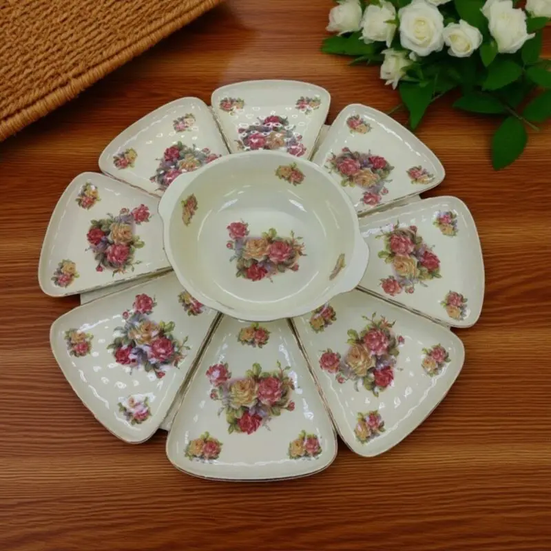 European style love plate set, platter, tableware combination, household ceramic plate, vegetable plate, dining plate, dish