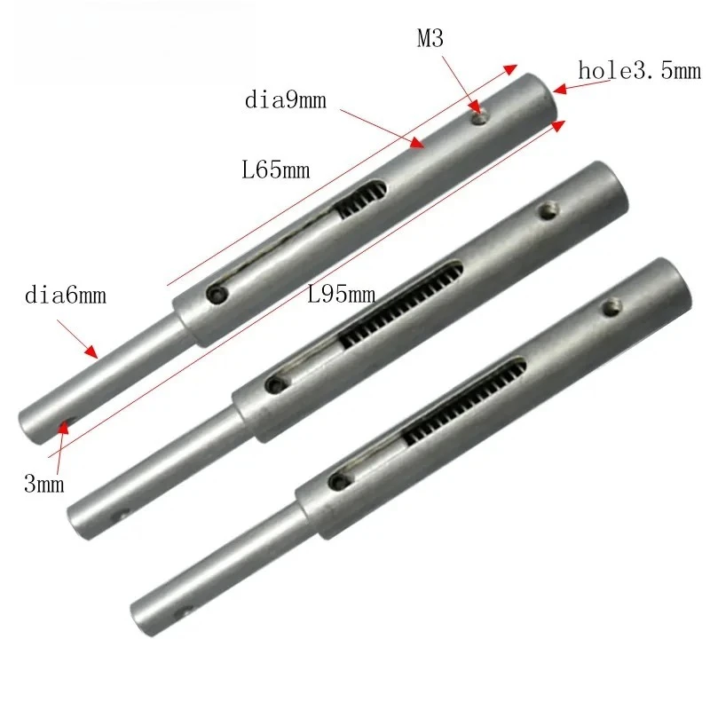 3Pcs Aluminum Alloy Shock Absorbing Landing Gear Strut, Anti-Vibration Straight Rod for RC Airplane Model Parts