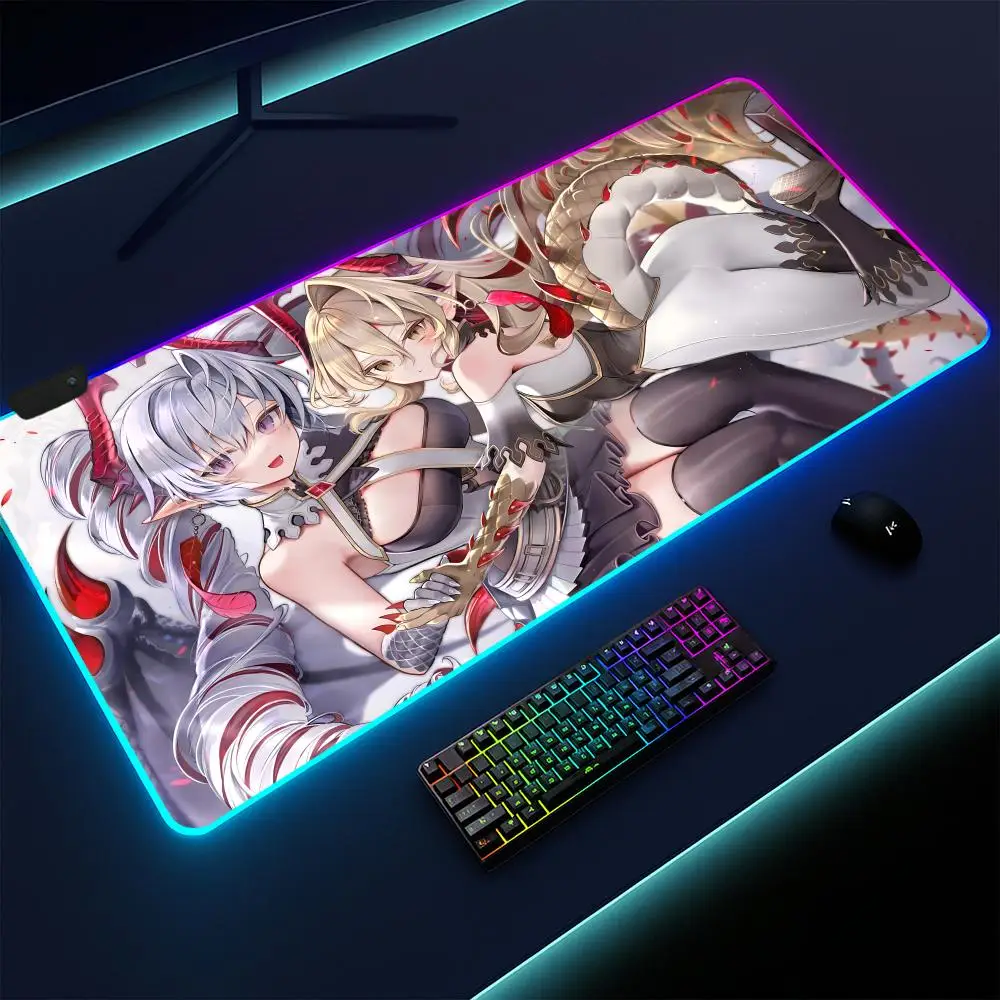 

Shadowverse Worids Beyond Mouse Pad Gaming mat, LED lighted, non-slip base, waterproof, large deskpad, soft surface