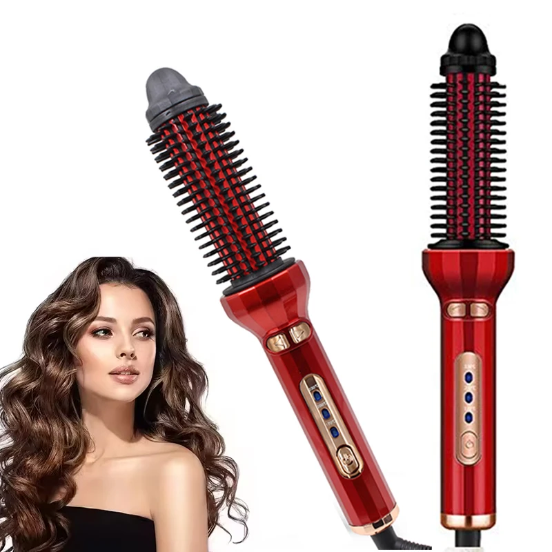 

Fast Heating Ionic Spiral Curling Iron Auto Hair Curlers Rechargeable Styling Tool Hair Styler Brush