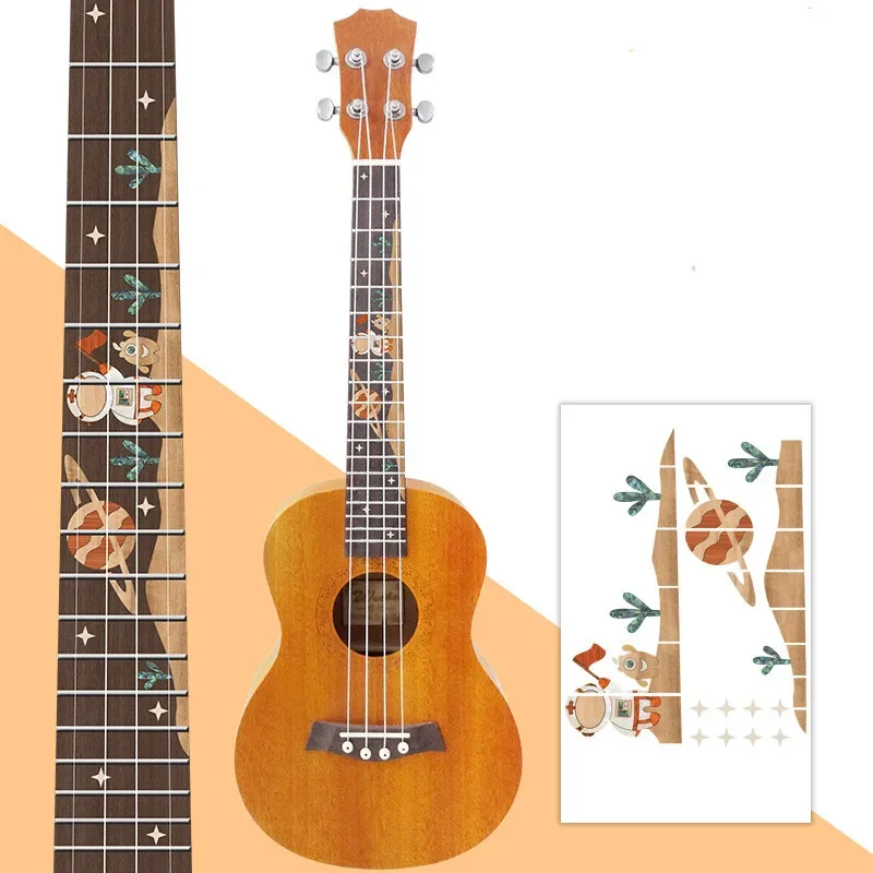 Novelty Cross Inlay Decals Guitar Fretboard Stickers Electric Acoustic Guitar Bass Fingerboard Sticker Ukulele Decorative Decals