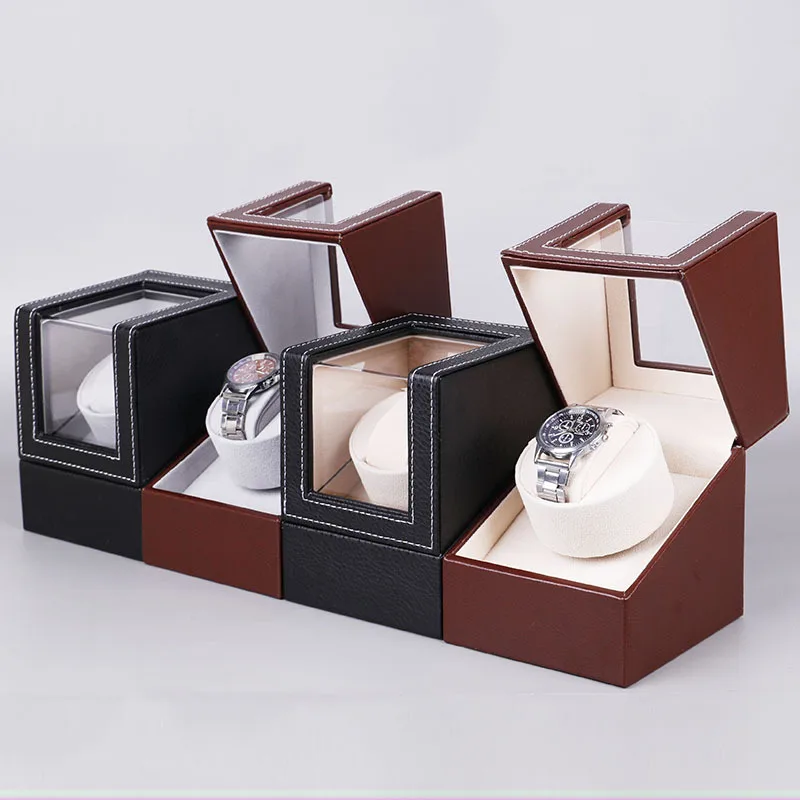 Rocker Watch Winder Display  Household Watch  Automatic Winding High-end  Box Silent Motor Material of Leather