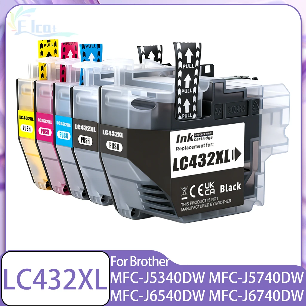 

LC432 LC432XL LC-432XL Ink Cartridge Compatible For Brother MFC-J5340DW MFC-J5740DW MFC-J6540DW MFC-J6740DW MFC-J6940DW Printer