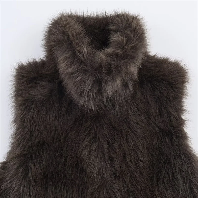 2025 Women Fall  Vintage Waistcoats Single Breasted Vest Pockets Straight Streetwear Sleeveless Vest Female Outwears