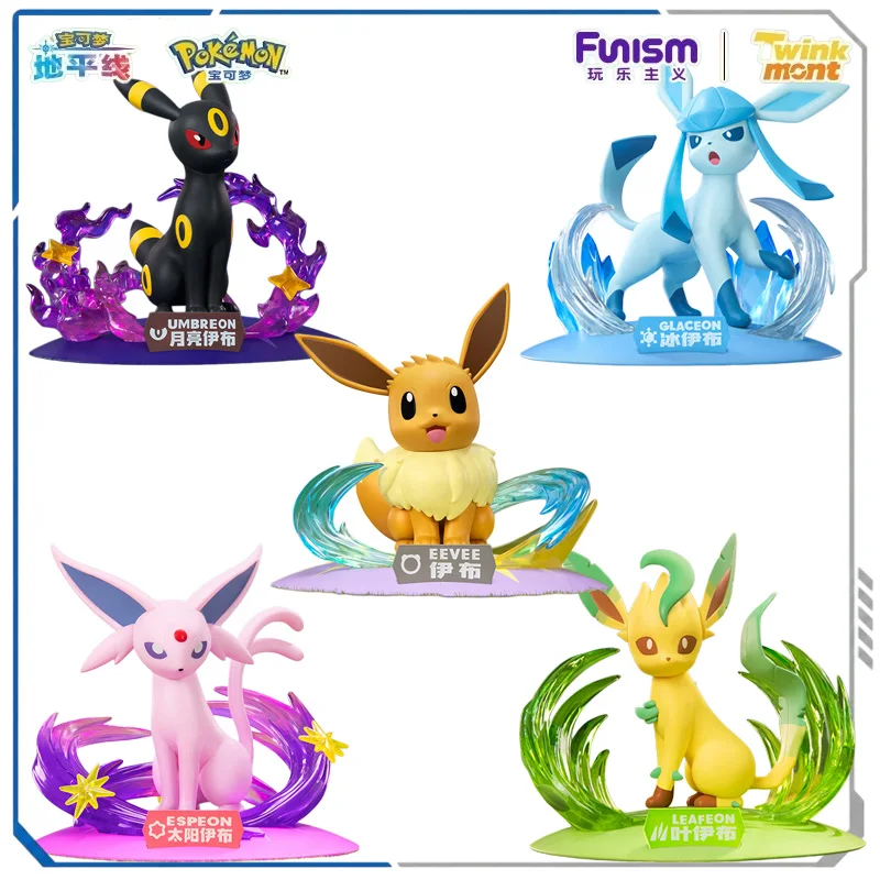 Funism Pokémon Eevee Espeon Umbreon Leafeon Glaceon Genuine Original Anime peripheral Game Action Figures Collection Toy Gifts