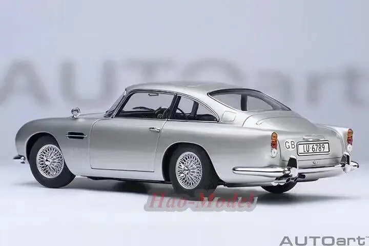 AUTOart 1:18 voor Aston Martin DB5 legering gegoten modelauto simulatie speelgoed jongens verjaardagscadeaus hobby display ornamenten zilver