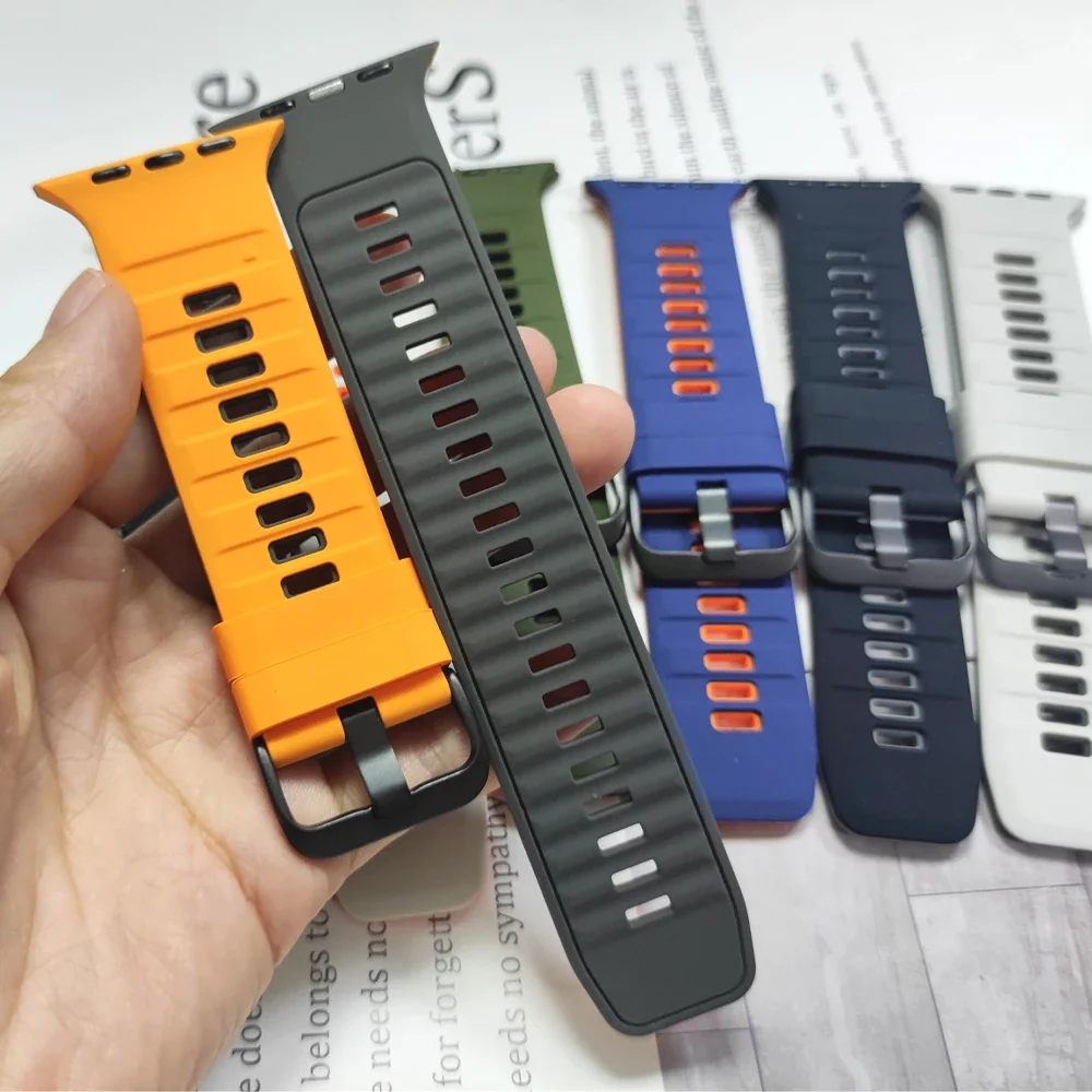 Silikon-Sportarmband für Apple Watch Band 49mm 46mm 45mm 44mm 42mm Correa Armband iWatch Series 11 10 9 8 7 6 5 SE3 Ultra 3 2 – Detail 17