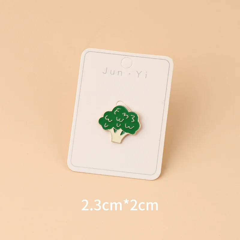 Broccoli brooch, cute badge for men and women, cartoon pin buckle