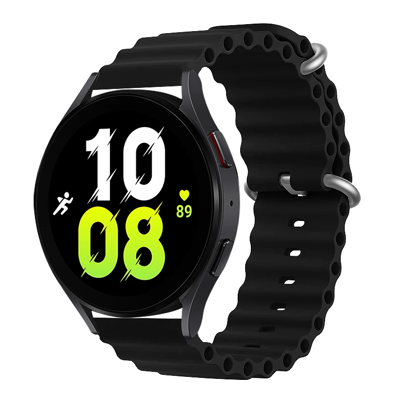 Bracelet océan pour Samsung Galaxy Watch, 22mm 20mm, en Silicone, pour montre 4 classic 5 Pro 3/active 2/Gear S3 Huawei Watch GT 2 3 pro