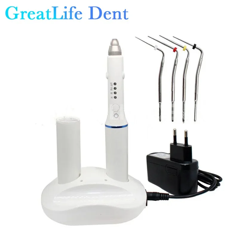 

GreatLife Dent Double Charging Hot Melt Filling Dental Cordless Teether Gutta Percha Obturation System Obturation Pen with 4Tips