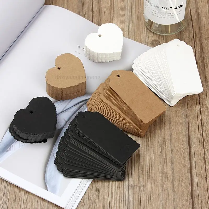 250pcs/lot 5*6cm 4*9cm Cute label tag shaped cardboard blank diy greeting card card kraft paper message card word card postcard