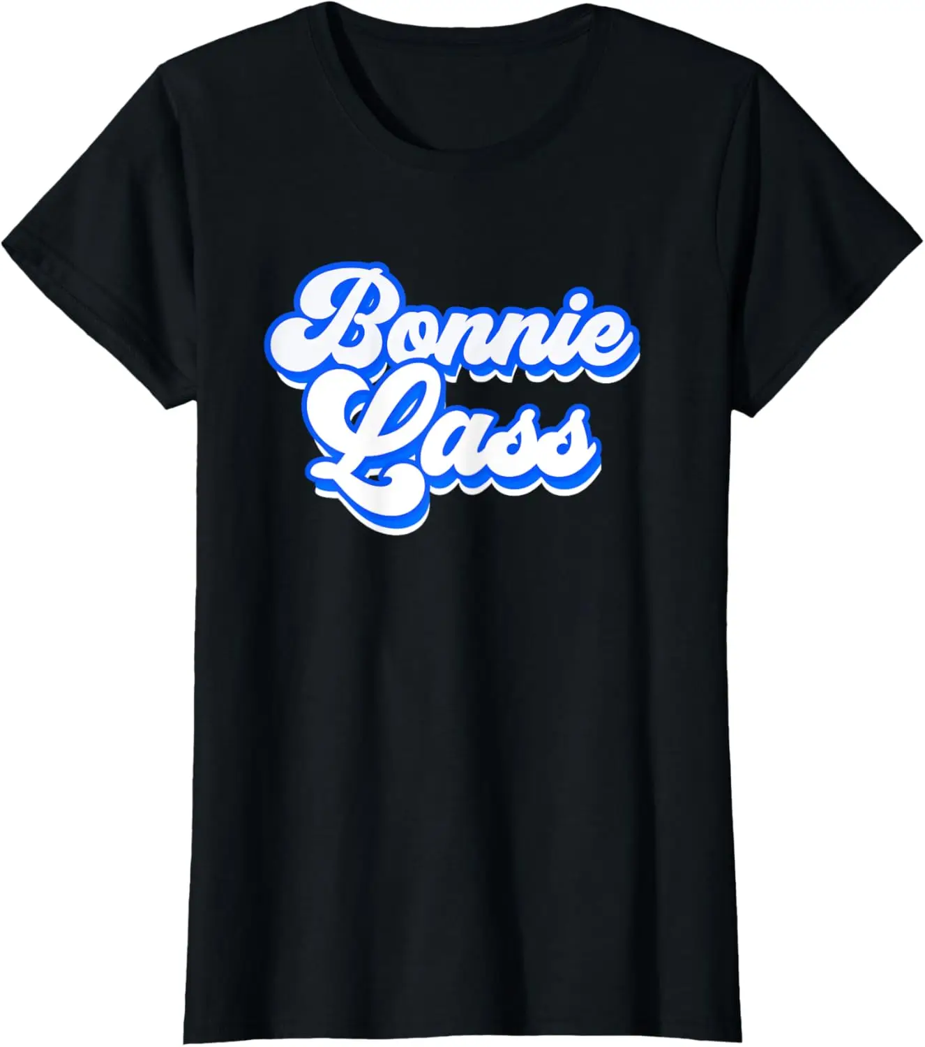 Bonnie Lass Scottish Girl Retro Vintage Scotland T-Shirt