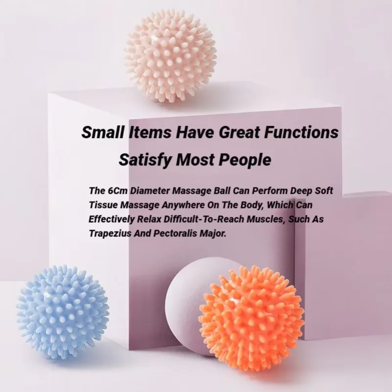6CM Sport Massage Ball Myofascial Release Massager Spiky Deep Tissue Trigger Point Muscle Recovery Pain Relief Durable Hedgehog