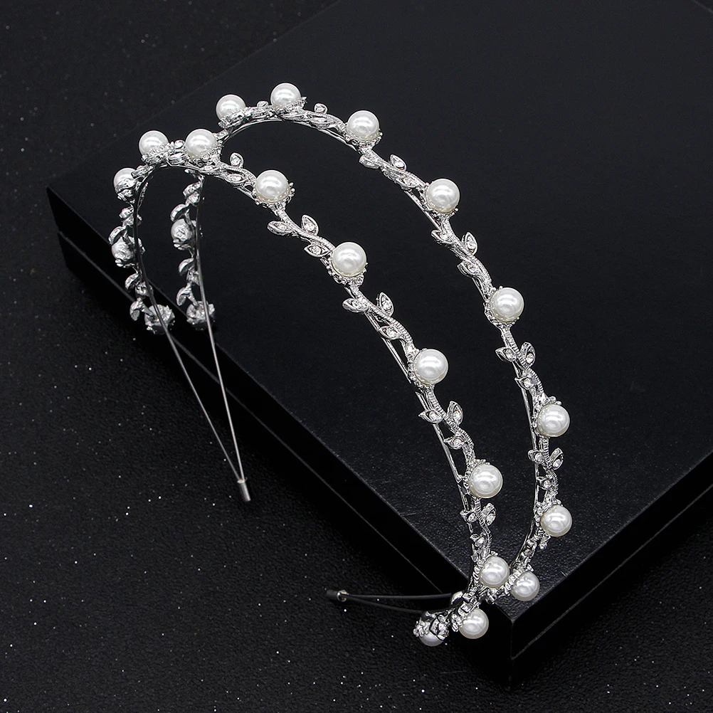 

Elegant Crystal Pearl Hair Band for Bride Bridesmaid Women Wedding Party Prom Formal Event Jewelry Gift Women Headband