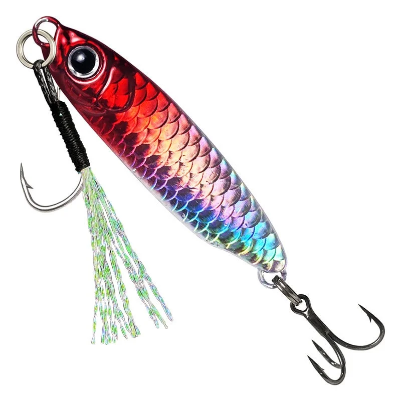 Angeln Jigging Haken Spinner Köder 7g/10g/15g/20g/25g Laser metall Jig Umpan Casting Löffel Angeln Locken
