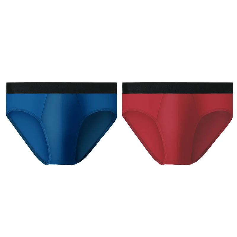 

2PCS Men's all-cotton underpants. Men's thin all-cotton briefs for summer. Low-rise and sexy underpants for men