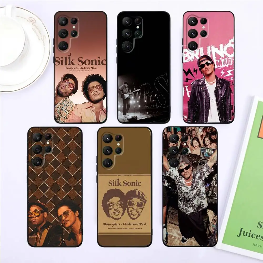 

B-Bruno M-Mars Martian Phone Case For Samsung S25,S24,S23,22,21,Ultra,Pro,S10,S30Plus,20lite Black Cover