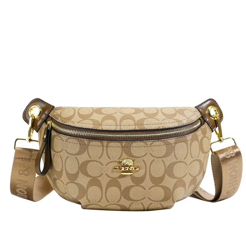 Women's Shoulder Bag 2026 New Vintage Print Wide Shoulder Strap