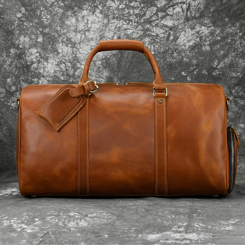 

Уличная дорожная сумка через плечо, мужская сумка-куб, модная дорожная сумка-тоут, кожаные сумки в стиле ретро, Sac De Voyage MHLXB