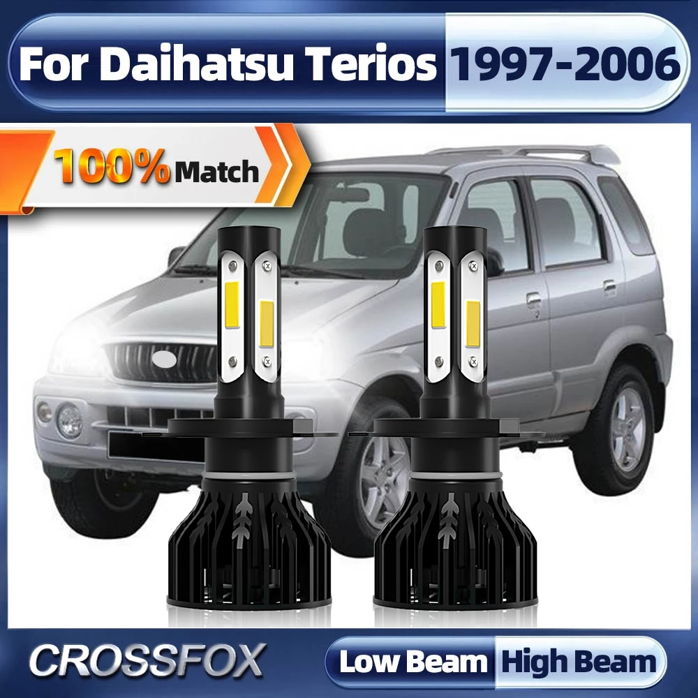 H4 LED Headlight Bulbs 120W 20000LM LED Car Light Turbo Auto Lamp For DAIHATSU Terios 1997-2000 2001 2002 2003 2004 2005 2006