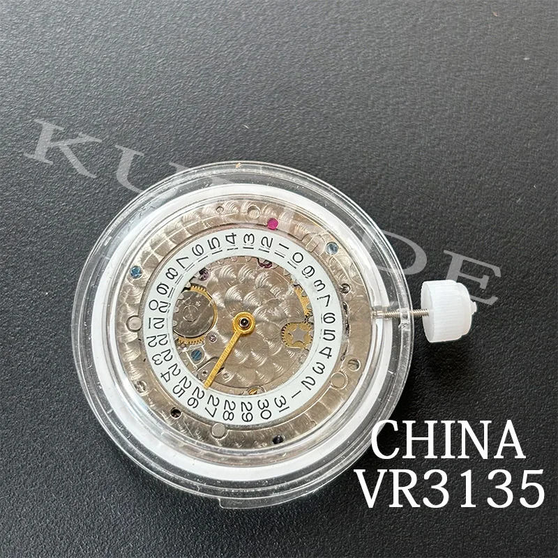 

Brand new SHANGHAI VR3135 movement automatic blue balance VR 3135 mechanical movement men's watch movement high quality performa