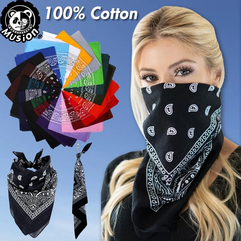 Bandana Panyo 100% Cotton 55cm*55cm Fashion Hip Hop Classic Paisley Square Scarf Headband Printed for Women/Men/Boys/Girls 02