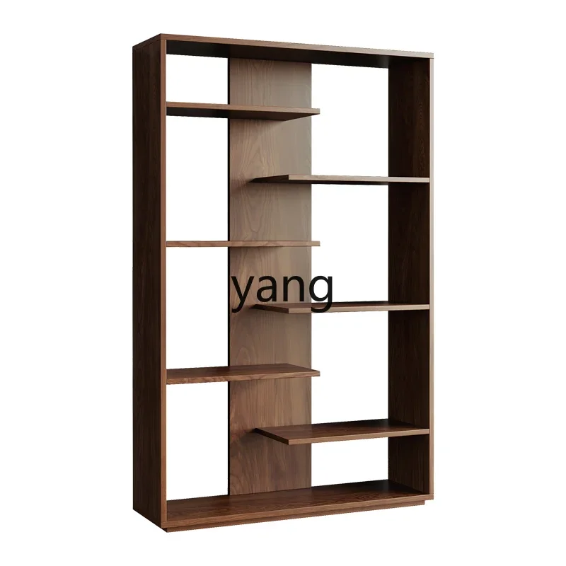 

Lmm household living room shelf solid wood assembled bookshelf multi-layer storage cabinet