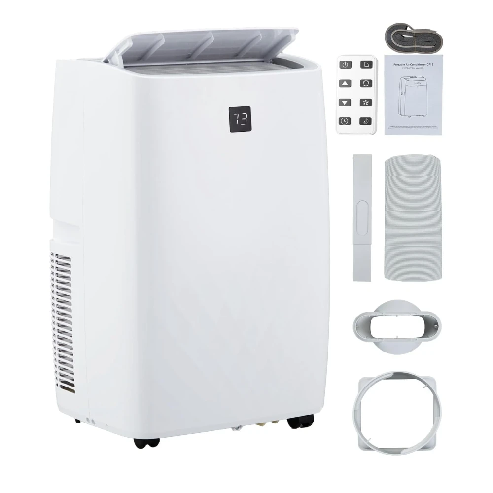 

14000 BTU Portable Air Conditioner, 3-in-1 Portable AC Unit with Cool Dehumidifier Fan, 3 Fan Speed, Free Drainage, Remote Control, 24H Timer, Installation Kit, Cools up to 750 Sq.ft