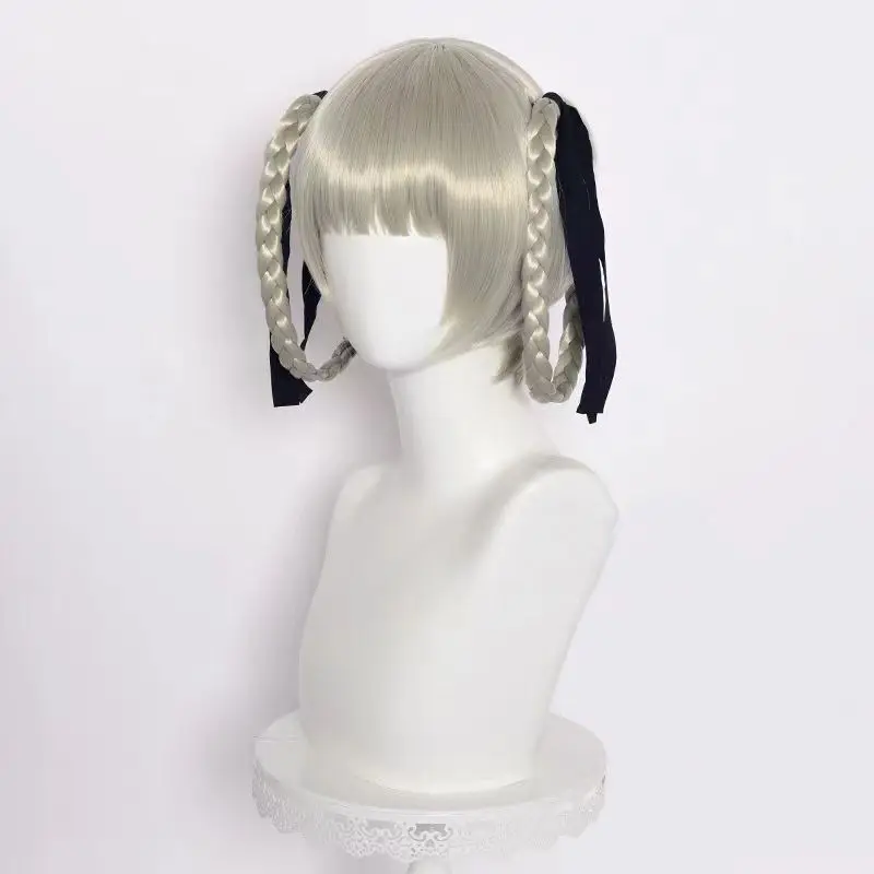 Anime Momobami Kirari Cosplay Wig Adult Women Double Braided Ponytail Heat Resistant Synthetic Hair Wigs Halloween Costume Props