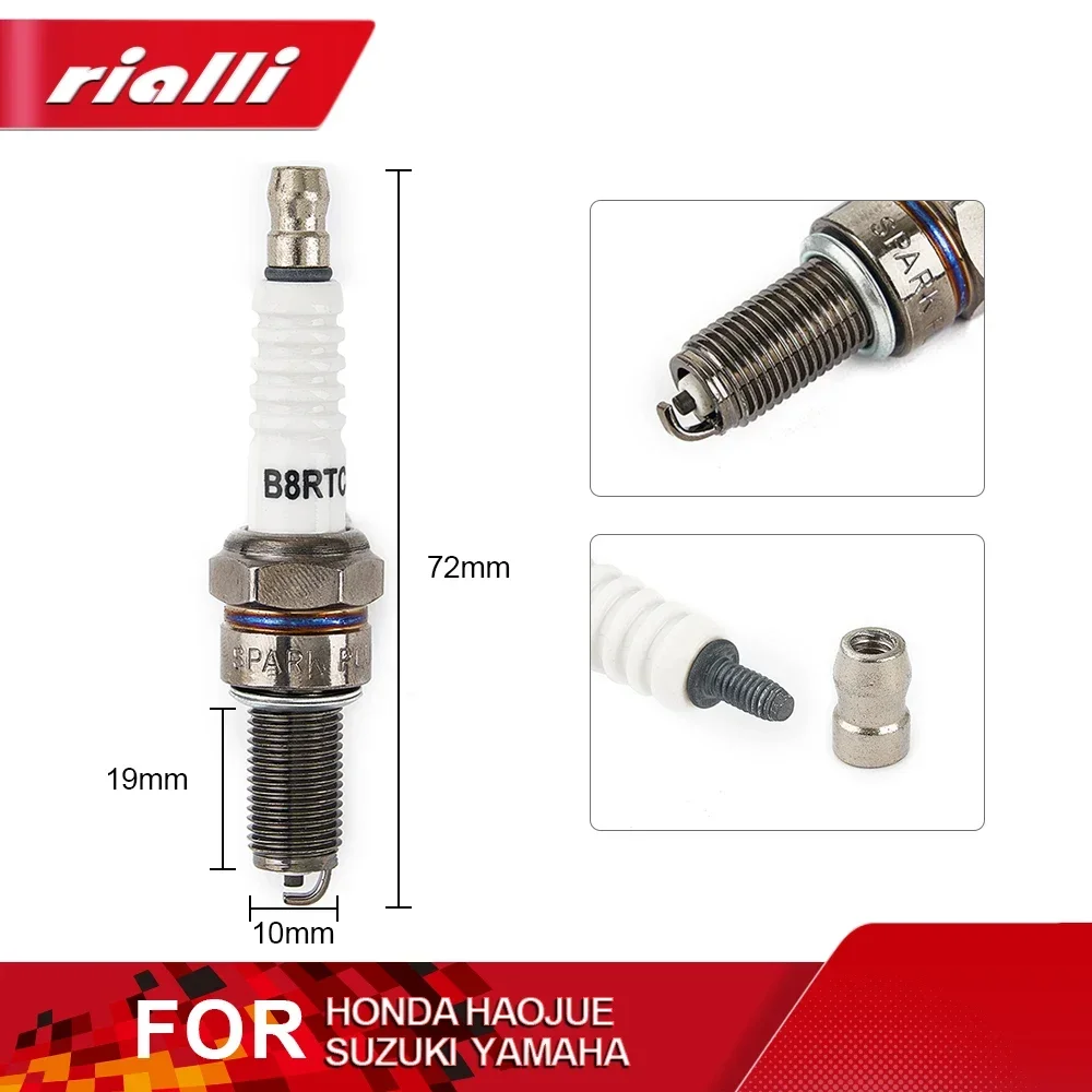 1PCS Motorcycle Original Iridium Spark Plugs CPR8EA-9 B8RTC-9 Fit For Honda Haojue Suzuki Yamaha 125 150 Longxin 500 Accessories