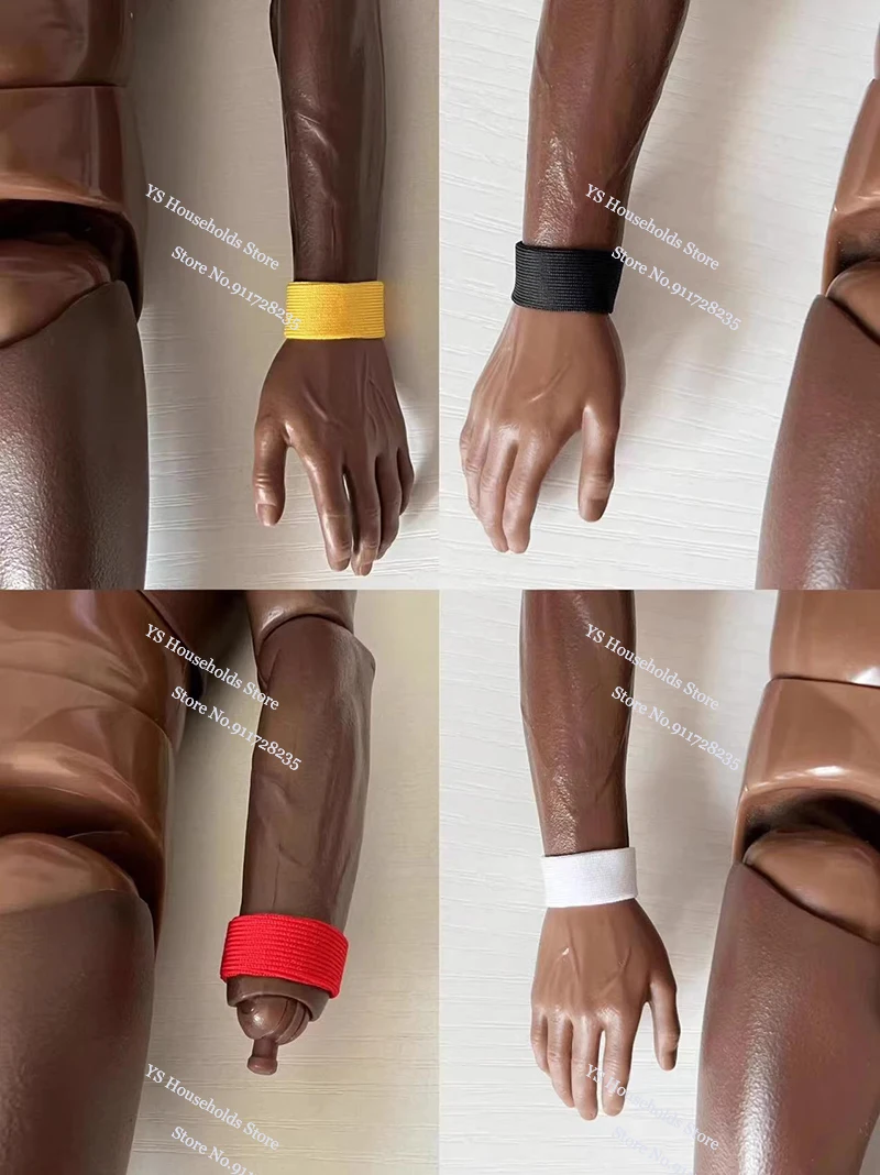 1PC 1/6 Man Soldier Bracelet Bracers Basketball Sport Sweatband Gym Track Wristbands Accessories For 12" Action Figure Body view 3