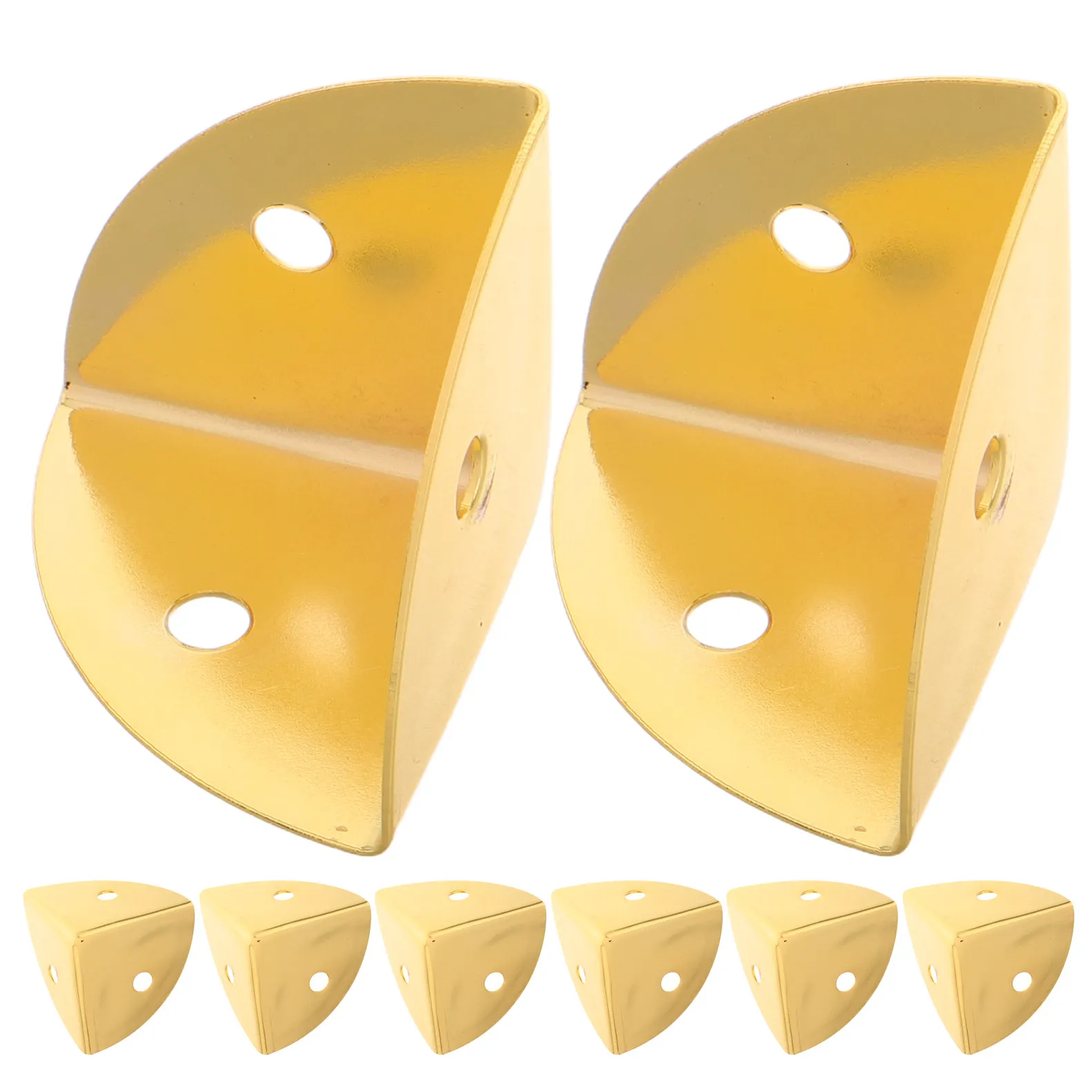 

8Pcs Metal Corner Protectors Box Edge Guards 90 Degree Iron Bumpers for Wooden Furniture Cabinet Case Packing Protection