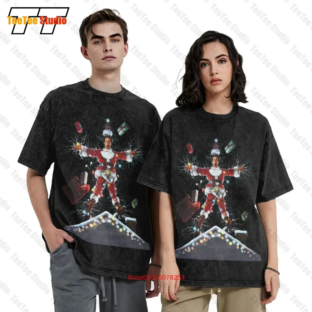 Santa Clark Griswold Christmas Vacation Movie Poster Vintage Oversized T-Shirt 56U3