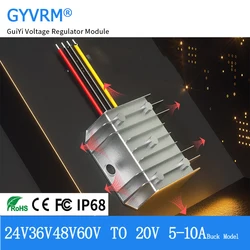 GYVRM 24V to 20V 5A 6A 8A 10A Step Down DC-DC Converter Buck Car Laptop Power Supply Charger 36V 48V TO 20V 200W Buck Model