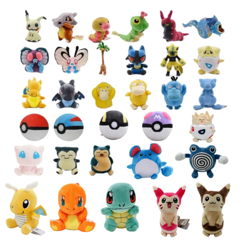 

40 Styles Cartoon Plush Toy Raichu Charizard Y&X Psyduck Poke Ball Gengar Cubone Charmander Pokemon Shiny Stuffed Animal Doll